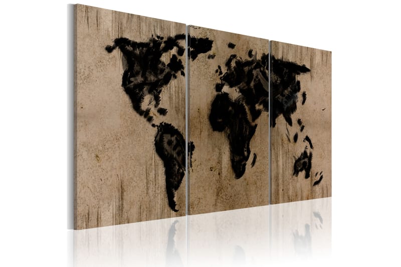 Tavla Inky Världskarta 120X60 Beige - Artgeist sp. z o. o. - Inredning & dekor - Tavlor & konst - Canvastavla