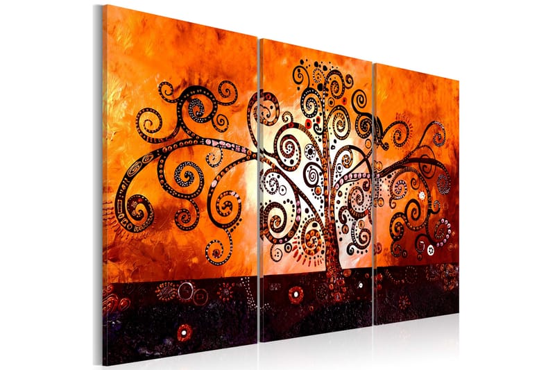 Tavla Inspired By Gustav Klimt 90X60 Orange - Artgeist sp. z o. o. - Inredning & dekor - Tavlor & konst - Canvastavla