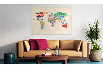 Tavla Italienska Namnen På De Länder 90x60 - Artgeist sp. z o. o. - Inredning & dekor - Tavlor & konst - Canvastavla