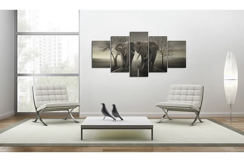 Tavla It'S A Wild World! 100X50 Grå|Vit - Artgeist sp. z o. o. - Inredning & dekor - Tavlor & konst - Canvastavla