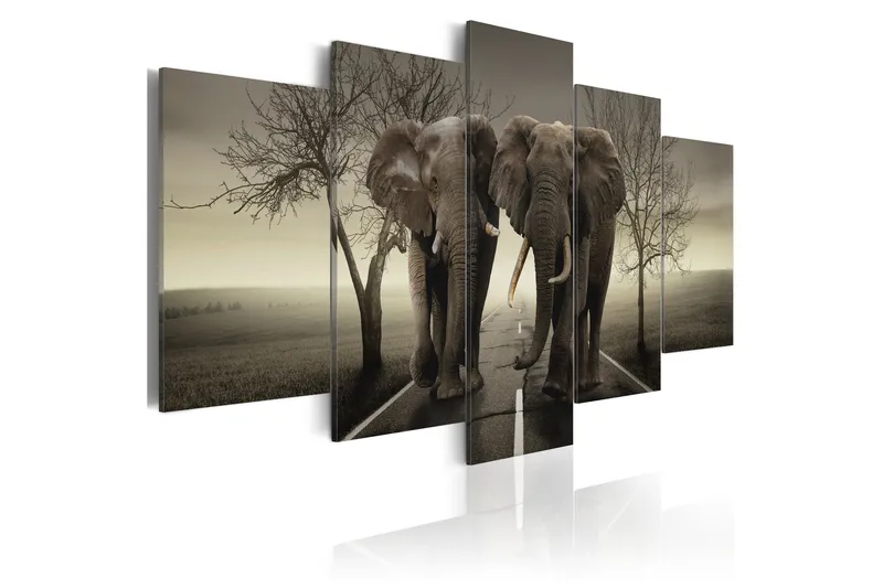 Tavla It'S A Wild World! 100X50 Grå|Vit - Artgeist sp. z o. o. - Inredning & dekor - Tavlor & konst - Canvastavla