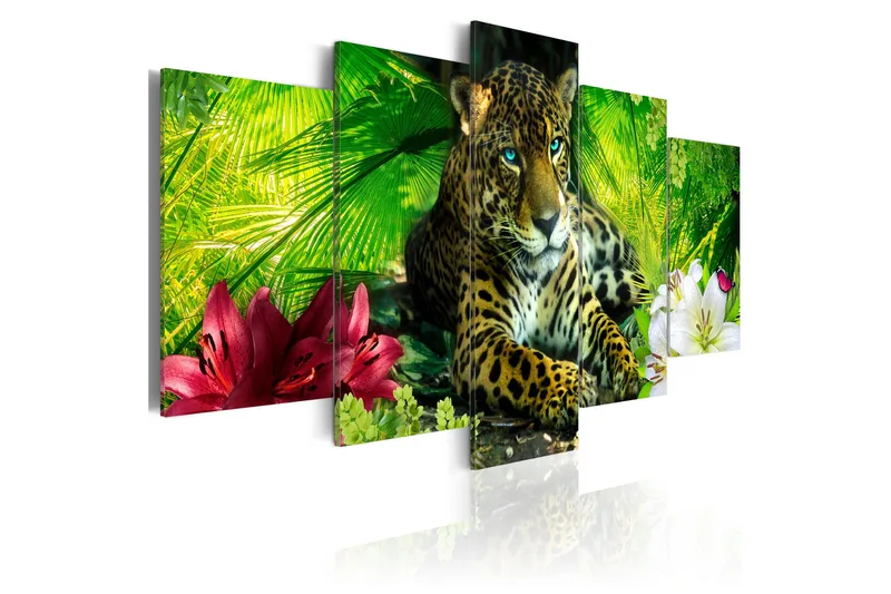 Tavla Jaguar 200X100 Flerfärgad|Vit, Artgeist sp. z o. o.