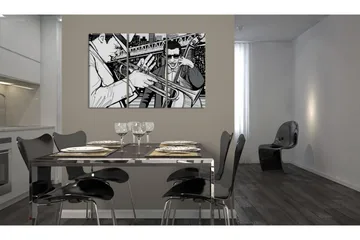 Tavla Jazzkonsert New York Skyskrapor 120x80 - Artgeist sp. z o. o. - Inredning & dekor - Tavlor & konst - Canvastavla