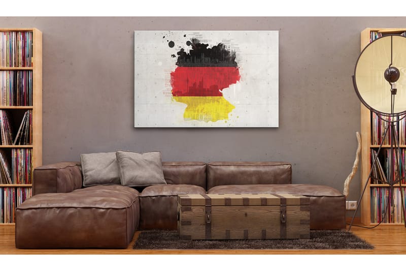 Tavla Karta Över Tyskland 90X60 Flerfärgad|Vit - Artgeist sp. z o. o. - Inredning & dekor - Tavlor & konst - Canvastavla