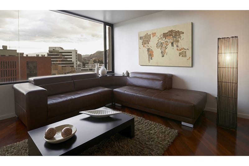 Tavla Karta Över Världen Tyska 90X60 Flerfärgad|Beige - Artgeist sp. z o. o. - Inredning & dekor - Tavlor & konst - Canvastavla
