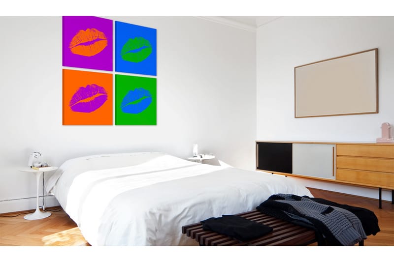 Tavla Kisses: Popkonst 60x60 - Artgeist sp. z o. o. - Inredning & dekor - Tavlor & konst - Canvastavla