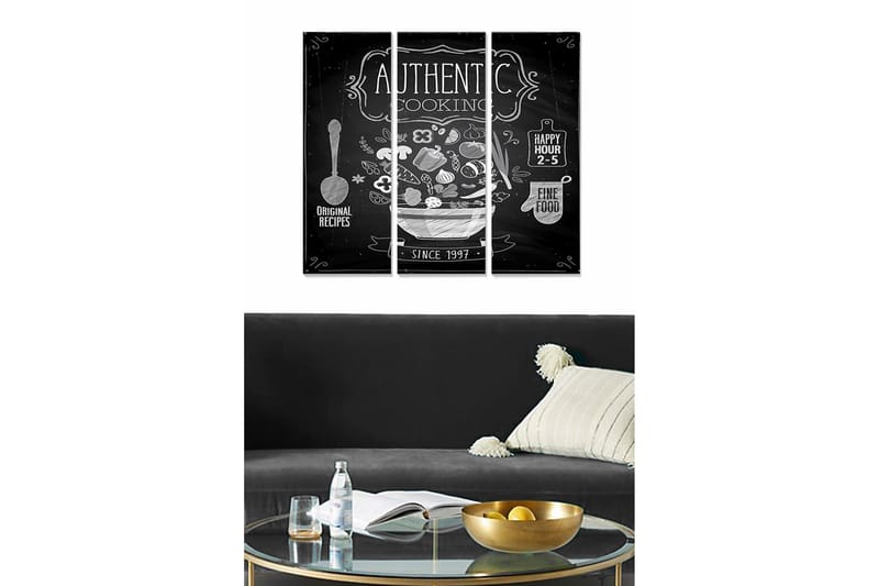 Tavla Kitchen 3-pack Flerfärgad, 20x50 cm