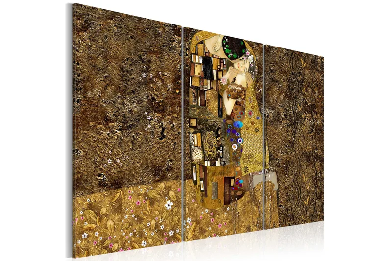 Tavla Klimt Inspiration Kiss 120x80, Artgeist sp. z o. o.