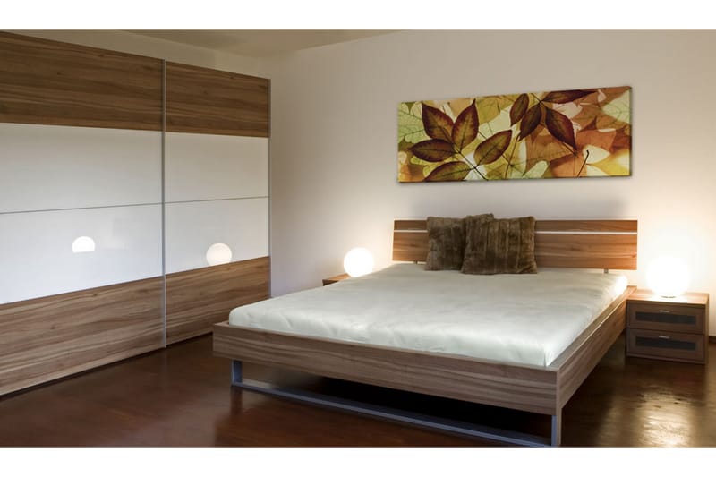 TAVLA kollage löv 135x45 - Artgeist sp. z o. o. - Inredning & dekor - Tavlor & konst - Canvastavla