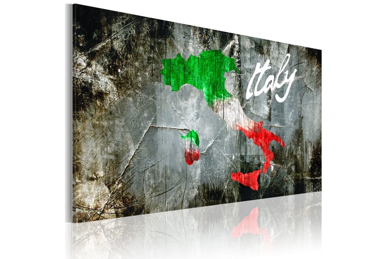 Tavla Konstnärlig Karta Över Italien 90X60 Flerfärgad - Artgeist sp. z o. o. - Inredning & dekor - Tavlor & konst - Canvastavla