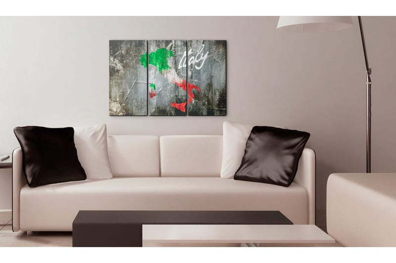 Tavla Konstnärlig Karta Över Italien Triptyk 60x40 - Artgeist sp. z o. o. - Inredning & dekor - Tavlor & konst - Canvastavla
