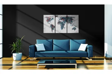 Tavla Kontinentaldrift 60x30 - Artgeist sp. z o. o. - Inredning & dekor - Tavlor & konst - Canvastavla