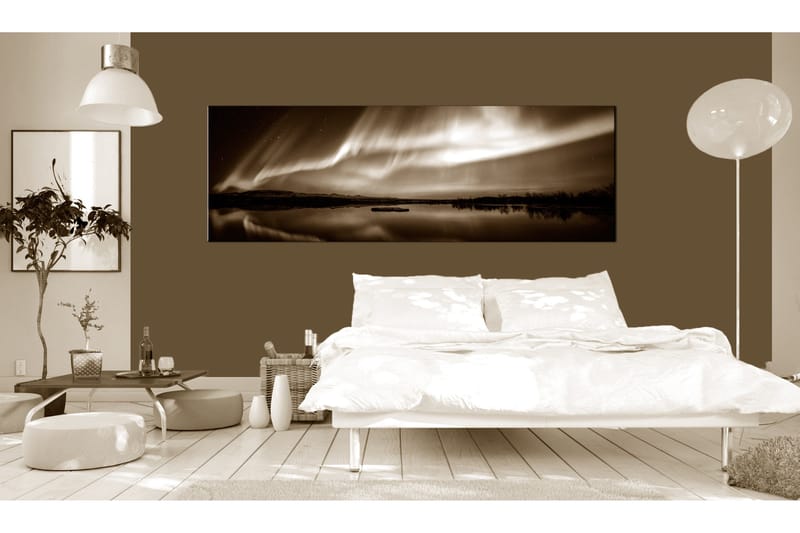 Tavla Lake In Sepia 135x45 - Artgeist sp. z o. o. - Inredning & dekor - Tavlor & konst - Canvastavla