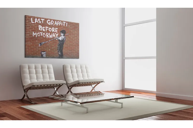 TAVLA Last Graffiti Before Motorway Banksy 60x40 - Artgeist sp. z o. o. - Inredning & dekor - Tavlor & konst - Canvastavla