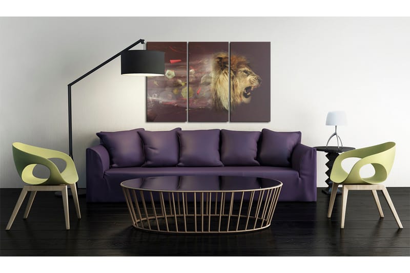 Tavla Lejon Abstrakt 60X40 Flerfärgad - Artgeist sp. z o. o. - Inredning & dekor - Tavlor & konst - Canvastavla