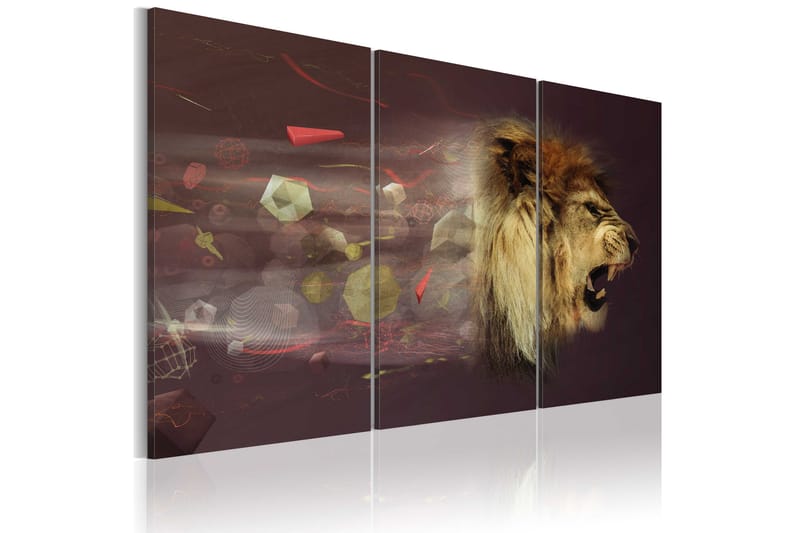 Tavla Lejon Abstrakt 60X40 Flerfärgad - Artgeist sp. z o. o. - Inredning & dekor - Tavlor & konst - Canvastavla