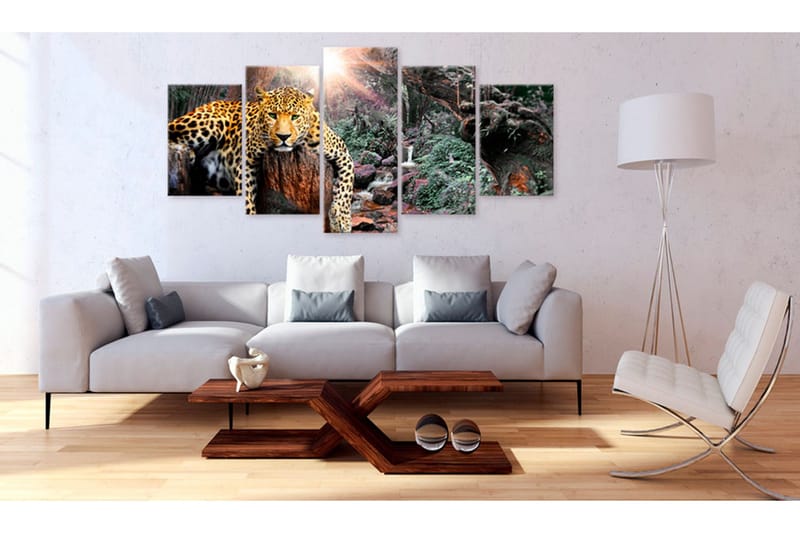 Tavla Leopard Relaxation 200x100 - Artgeist sp. z o. o. - Inredning & dekor - Tavlor & konst - Canvastavla