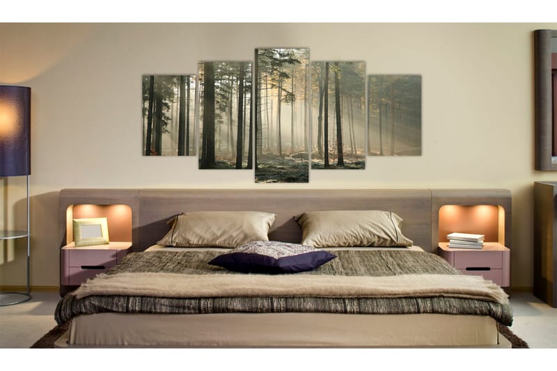 Tavla Light In A Dark Forest 100x50 - Artgeist sp. z o. o. - Inredning & dekor - Tavlor & konst - Canvastavla