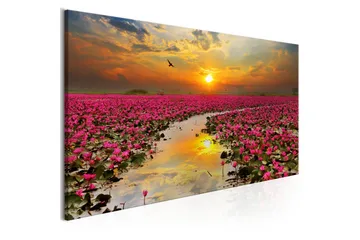 Tavla Lily Field (1 Part) Narrow 120x40 cm - Inredning & dekor - Tavlor & konst - Canvastavla