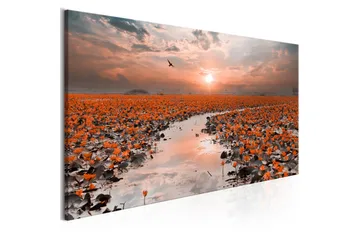 Tavla Lily Pathway (1 Part) Narrow 135x45 cm - Inredning & dekor - Tavlor & konst - Canvastavla