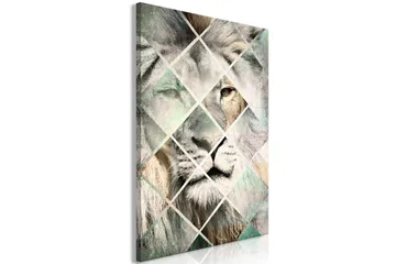 Tavla Lion on the Chessboard (1 Part) Vertical 40x60 - Artgeist sp. z o. o. - Inredning & dekor - Tavlor & konst - Canvastavla