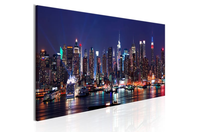 Tavla Live By Night 150X50 Flerfärgad - Artgeist sp. z o. o. - Canvastavla