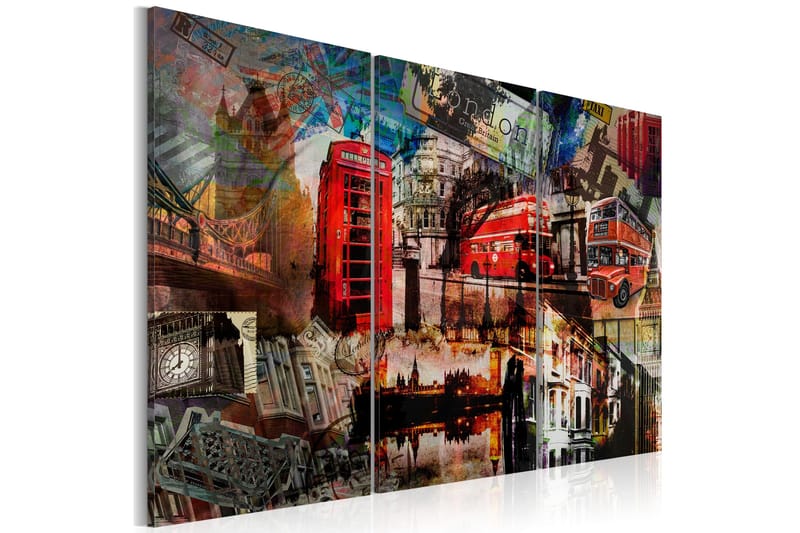 Tavla London collage Triptych 90x60, Artgeist sp. z o. o.