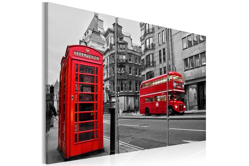 Tavla London Life 120X80 Röd, Artgeist sp. z o. o.