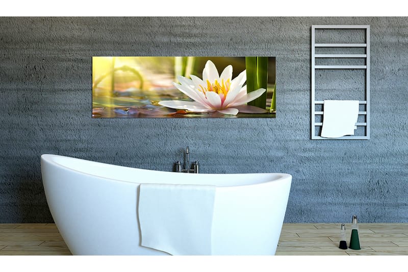 Tavla Lotus' Glow 135x45 - Artgeist sp. z o. o. - Inredning & dekor - Tavlor & konst - Canvastavla