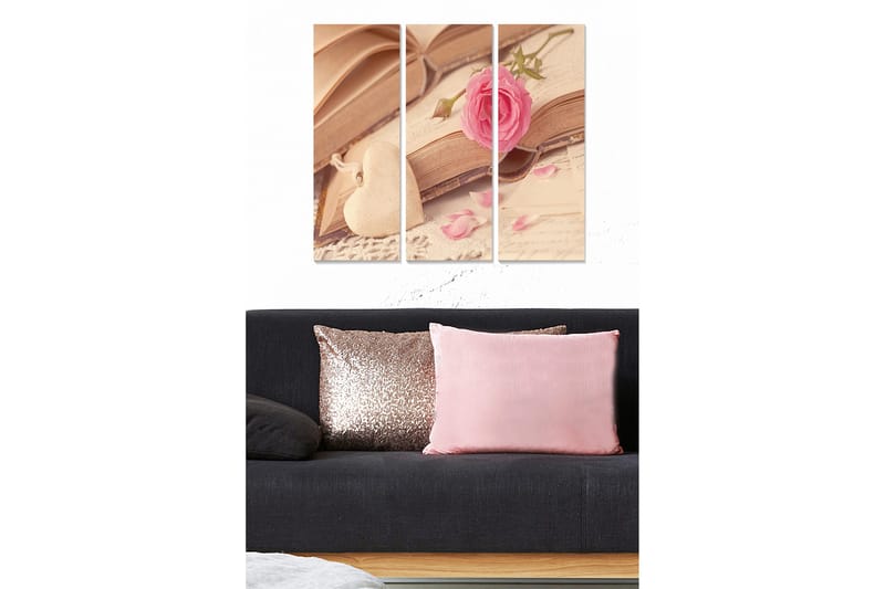 Tavla Love 3-pack Flerfärgad - 20x50 cm - Inredning & dekor - Tavlor & konst - Canvastavla