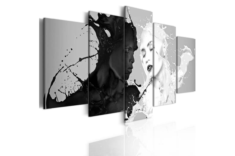 Tavla Love At First Sight 200X100 Vit|Svart, Artgeist sp. z o. o.