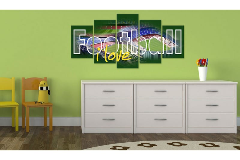 Tavla Love Football 200x100 - Artgeist sp. z o. o. - Inredning & dekor - Tavlor & konst - Canvastavla