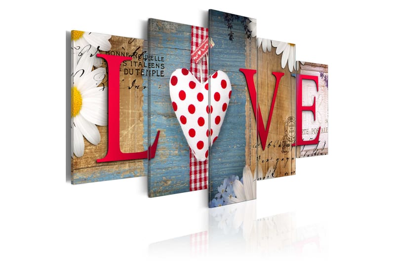 Tavla Love Handmade 100X50 Flerfärgad - Artgeist sp. z o. o. - Inredning & dekor - Tavlor & konst - Canvastavla