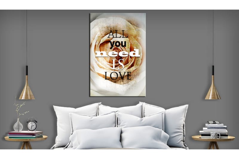 Tavla Love Rose 80x120 VALUE_MISSING_1 - Inredning & dekor - Tavlor & konst - Canvastavla
