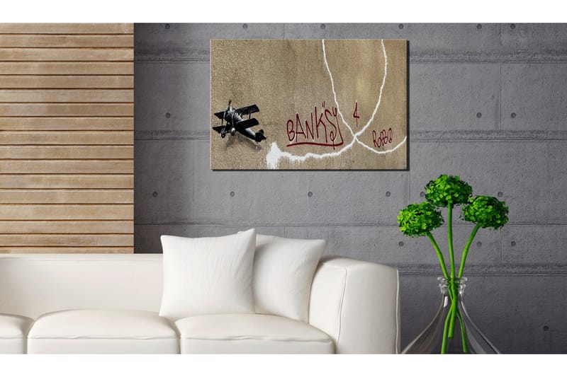 Tavla Love Plane Banksy 120x80 cm - Inredning & dekor - Tavlor & konst - Canvastavla