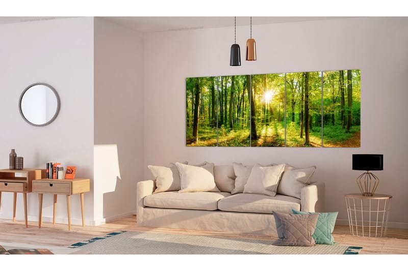 Tavla Magic Forest 225X90 Vit - Artgeist sp. z o. o. - Inredning & dekor - Tavlor & konst - Canvastavla