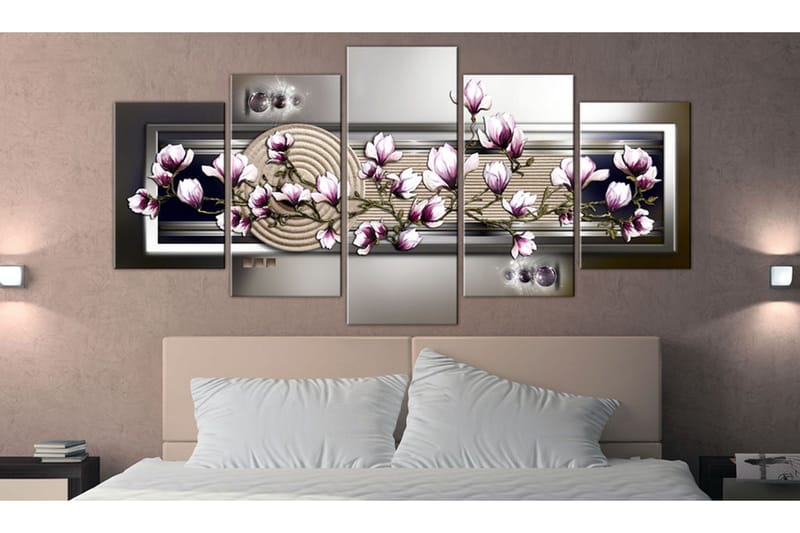 Tavla Magnolia And Zen Garden 100x50 - Artgeist sp. z o. o. - Inredning & dekor - Tavlor & konst - Canvastavla