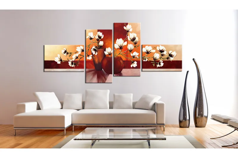 Tavla Magnolia Impression 200X90 Orange - Artgeist sp. z o. o. - Inredning & dekor - Tavlor & konst - Canvastavla