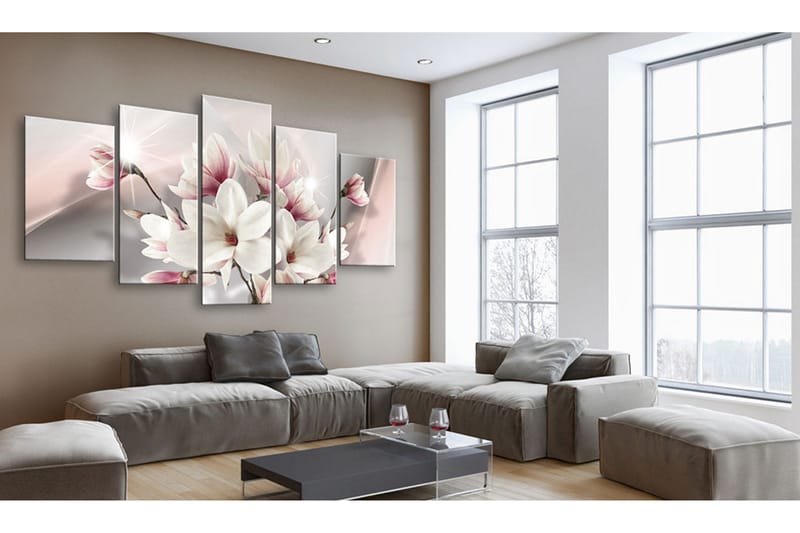 Tavla Magnolia In Bloom 200X100 Rosa|Vit - Artgeist sp. z o. o. - Inredning & dekor - Tavlor & konst - Canvastavla