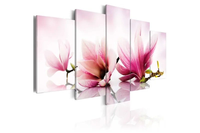 Tavla Magnolias Pink Flowers 100x50, Artgeist sp. z o. o.