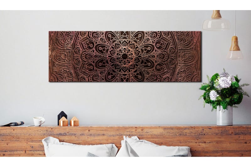 Tavla Mandala Amber Silence 135x45 - Artgeist sp. z o. o. - Inredning & dekor - Tavlor & konst - Canvastavla