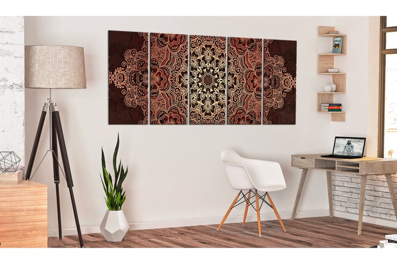 Tavla Mandala Flower Bouquet 225x90 - Artgeist sp. z o. o. - Inredning & dekor - Tavlor & konst - Canvastavla