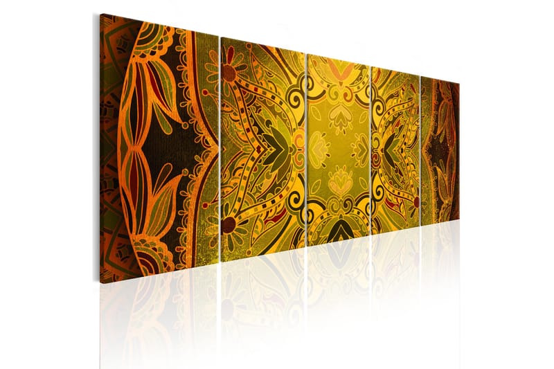 Tavla Mandala Flowery Wings 225X90 Flerfärgad|Vit - Artgeist sp. z o. o. - Inredning & dekor - Tavlor & konst - Canvastavla