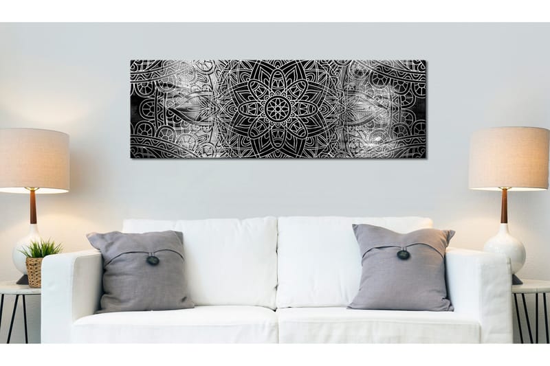 Tavla Mandala Grey Depths 150x50 - Artgeist sp. z o. o. - Inredning & dekor - Tavlor & konst - Canvastavla