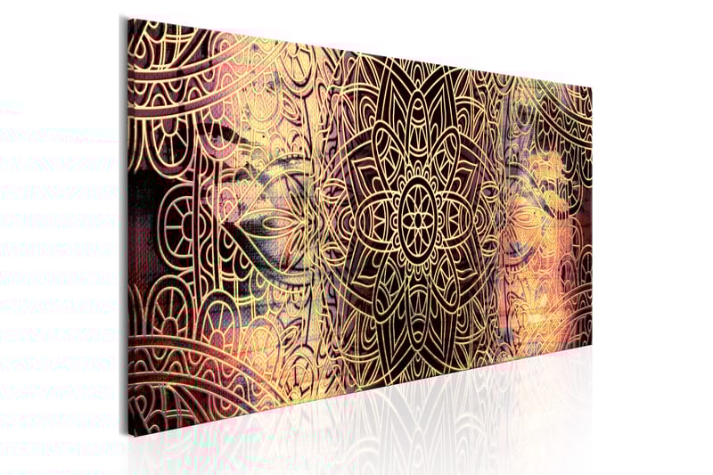 Tavla Mandala Sunny Poetry 120X40 Flerfärgad - Artgeist sp. z o. o. - Inredning & dekor - Tavlor & konst - Canvastavla