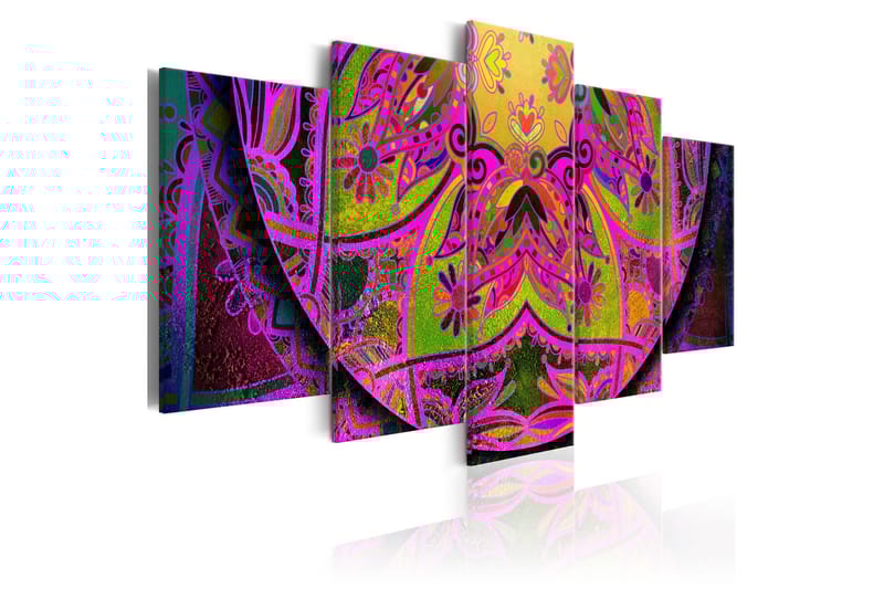 Tavla Mandala Pink Power 100X50 Flerfärgad - Artgeist sp. z o. o. - Inredning & dekor - Tavlor & konst - Canvastavla