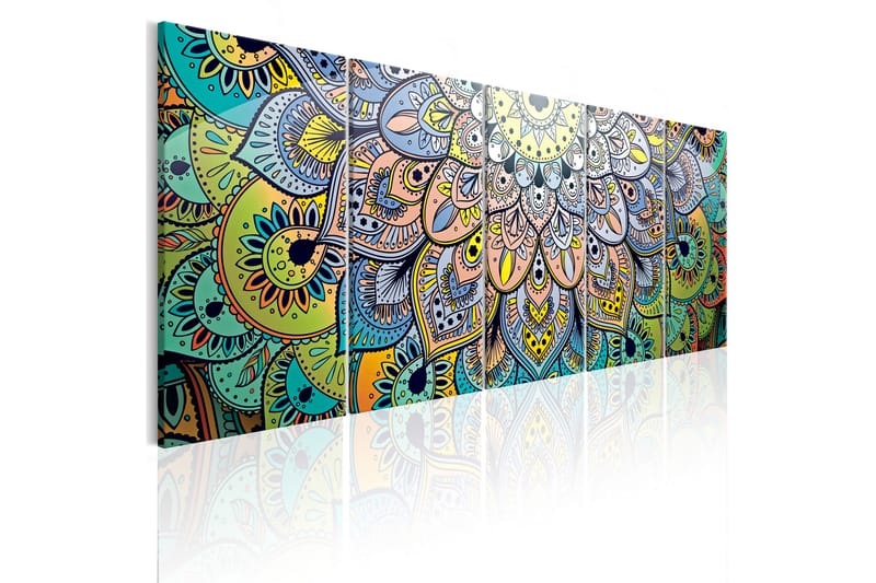 Tavla Mandala Peacock'S Tail 200X80 Flerfärgad, Artgeist sp. z o. o.