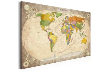 Tavla Map and Ornaments 120x80 - Artgeist sp. z o. o. - Inredning & dekor - Tavlor & konst - Canvastavla