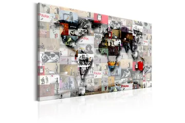 Tavla Map: Banksy inspiration 120x80 - Artgeist sp. z o. o. - Inredning & dekor - Tavlor & konst - Canvastavla