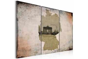 Tavla map: Germany, Brandenburg Gate karta 90x60 - Artgeist sp. z o. o. - Inredning & dekor - Tavlor & konst - Canvastavla